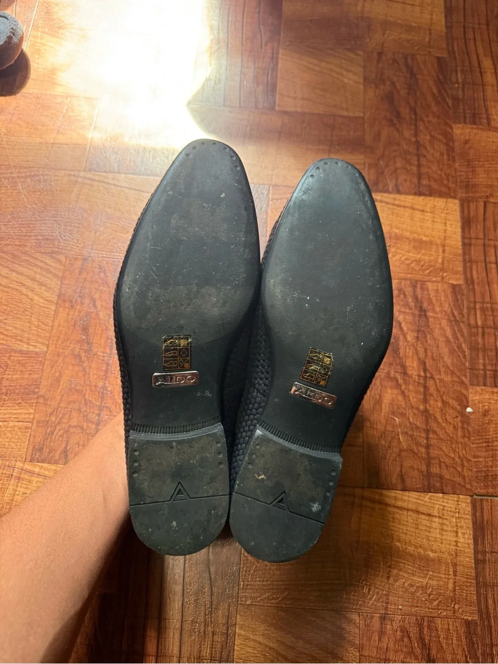 ALDO Black Textured Tassel Loafers